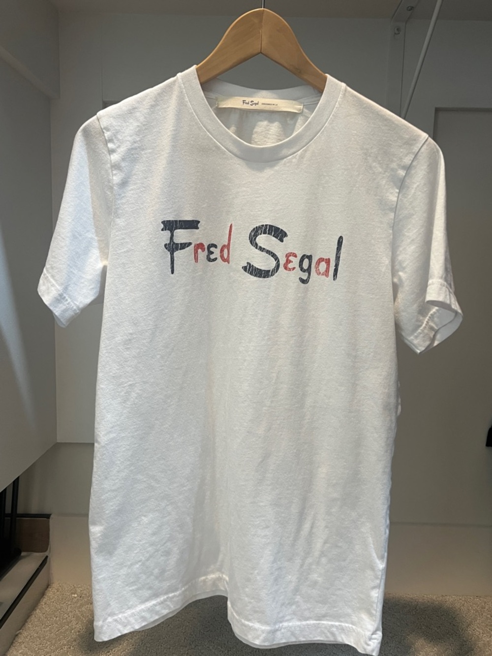 White Fred Segal Logo Short Sleeve Tee